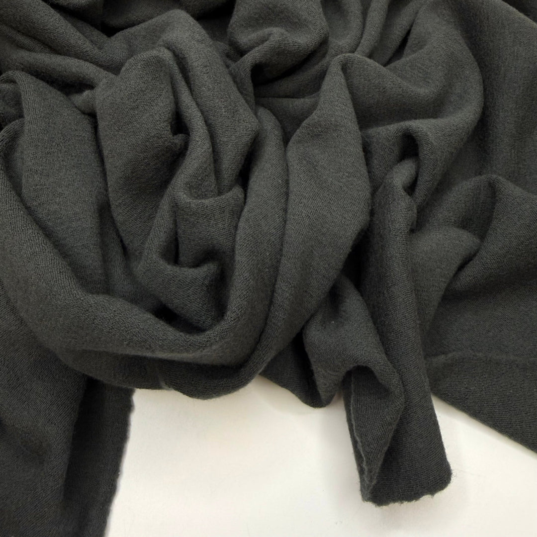Tent Camping - Rib Knit Wool Knit - Dark Grey - 2.6M Bundle - True Deadstock fabric Fabric by private - Sustainable Textile | FABCYCLE
