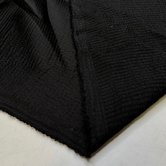 Texture On Everything - Polyester Blend Woven - Black - 2M Bundle - True Deadstock fabric Fabric by private - Sustainable Textile | FABCYCLE