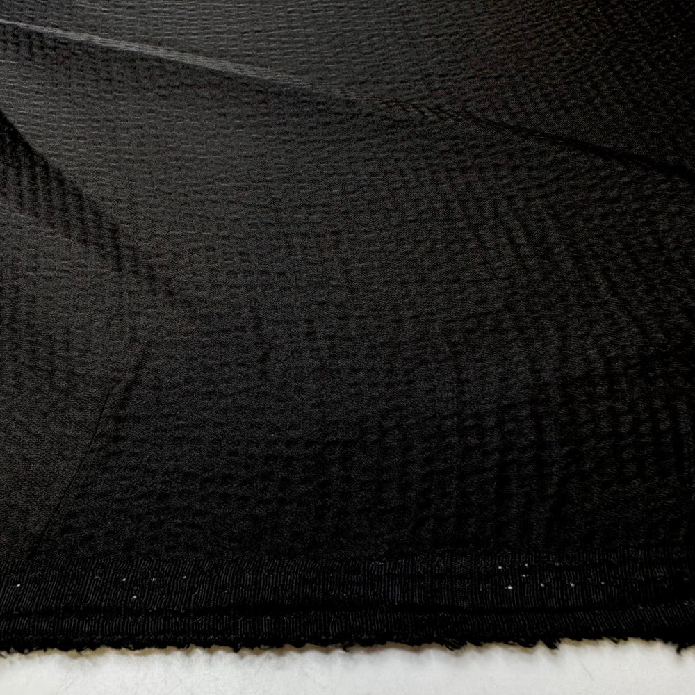 Texture On Everything - Polyester Blend Woven - Black - 2M Bundle - True Deadstock fabric Fabric by private - Sustainable Textile | FABCYCLE