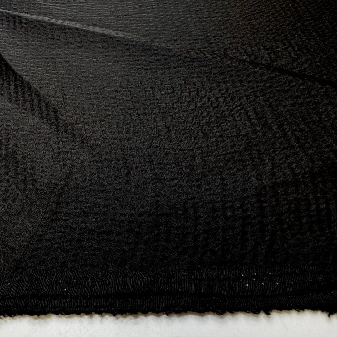 Texture On Everything - Polyester Blend Woven - Black - 2M Bundle - True Deadstock fabric Fabric by private - Sustainable Textile | FABCYCLE