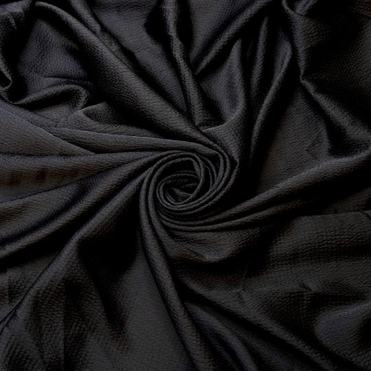 Texture On Everything - Polyester Blend Woven - Black - 2M Bundle - True Deadstock fabric Fabric by private - Sustainable Textile | FABCYCLE