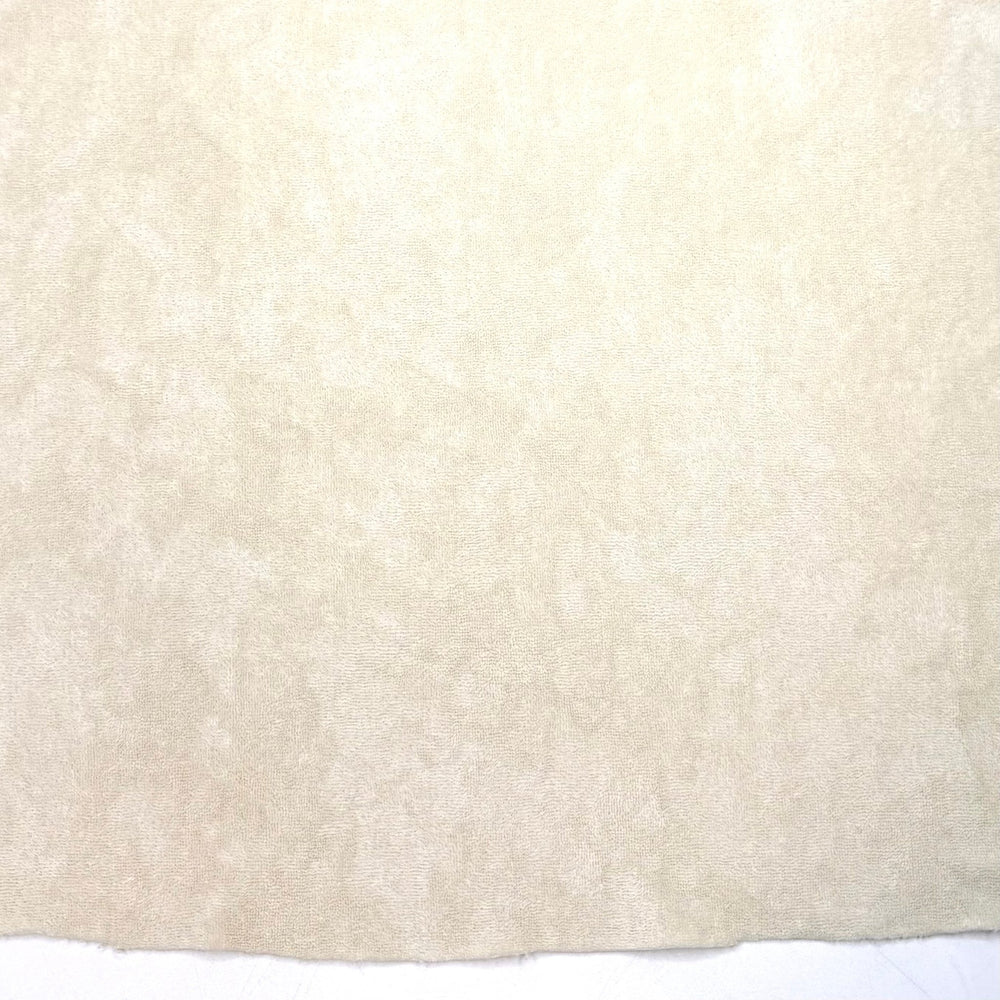 The Beach Is Calling Me - Terry Cotton/Poly Knit - Light Cream/Beige - 1.85M Bundle - True Deadstock fabric Fabric by private - Sustainable Textile | FABCYCLE