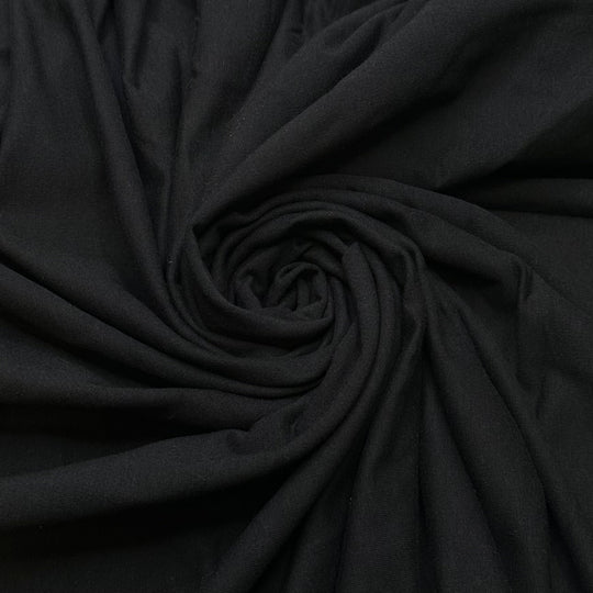 The Big Escape Scene - French Terry Cotton/Bamboo Knit - Black - 0.95M Bundle - True Deadstock fabric Fabric by private - Sustainable Textile | FABCYCLE