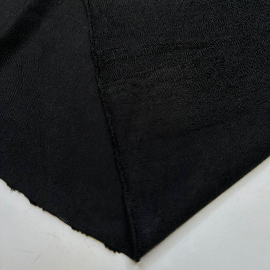 The Big Escape Scene - French Terry Cotton/Bamboo Knit - Black - 0.95M Bundle - True Deadstock fabric Fabric by private - Sustainable Textile | FABCYCLE