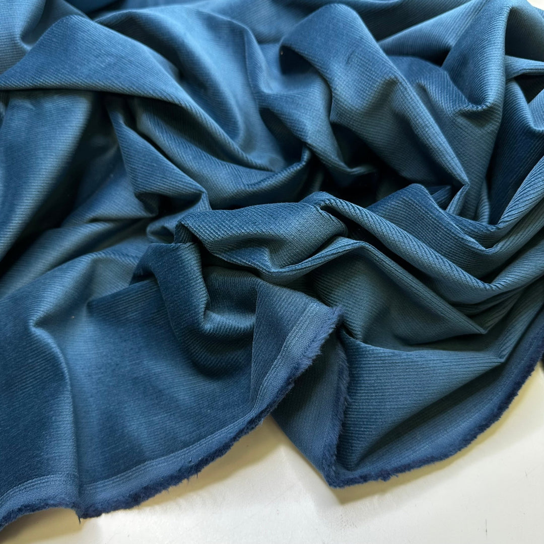 The Evening Sky - Corduroy Cotton Woven - Blue - Bundles - True Deadstock fabric Fabric by private - Sustainable Textile | FABCYCLE