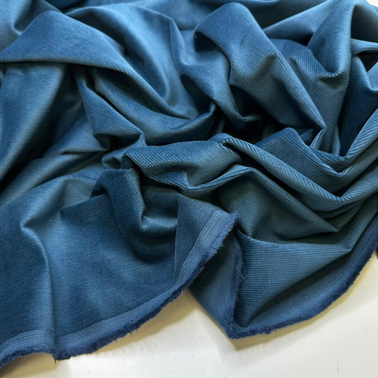 The Evening Sky - Corduroy Cotton Woven - Blue - Bundles - True Deadstock fabric Fabric by private - Sustainable Textile | FABCYCLE