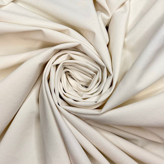 The Farmer Dropped The Beet - Spandex/RePET Woven - White - 1M Bundle - True Deadstock fabric Fabric by private - Sustainable Textile | FABCYCLE