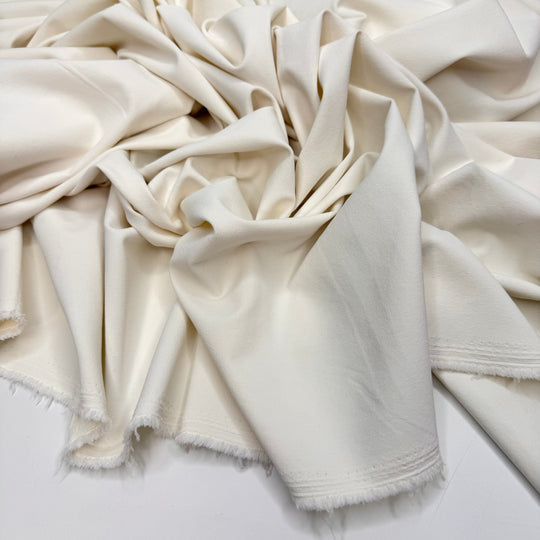 The Farmer Dropped The Beet - Spandex/RePET Woven - White - 1M Bundle - True Deadstock fabric Fabric by private - Sustainable Textile | FABCYCLE