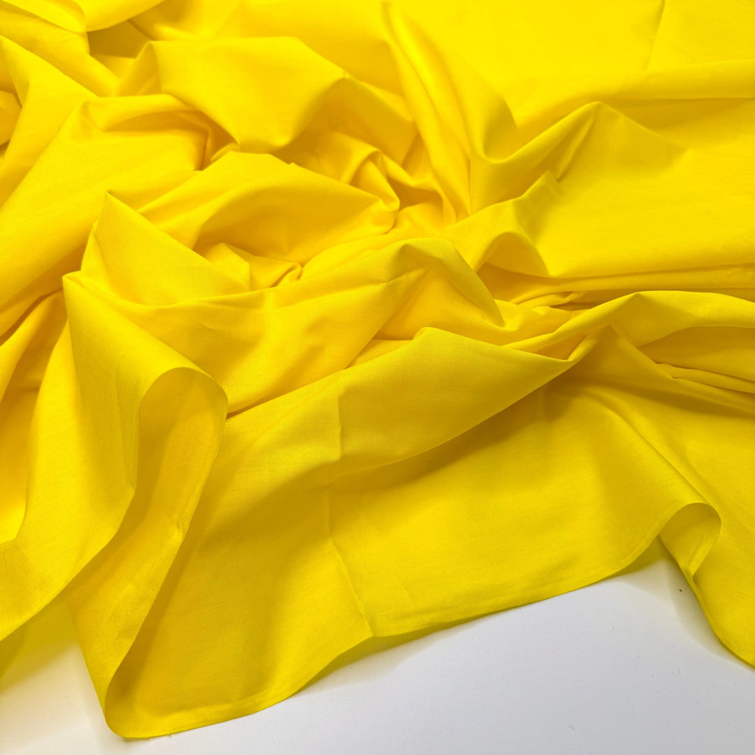 The Feeling Of A Clean Stash - Polyester Blend Woven - Yellow - 0.95M Bundle - True Deadstock fabric Fabric by private - Sustainable Textile | FABCYCLE