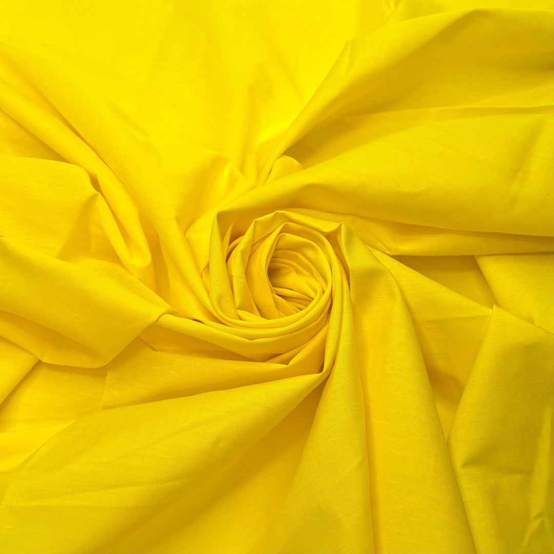 The Feeling Of A Clean Stash - Polyester Blend Woven - Yellow - 0.95M Bundle - True Deadstock fabric Fabric by private - Sustainable Textile | FABCYCLE