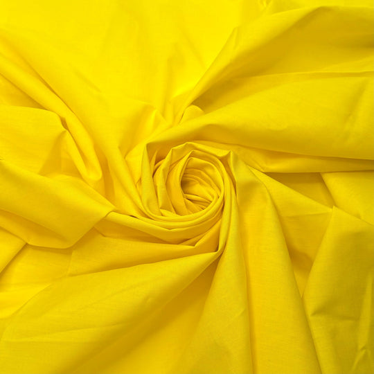 The Feeling Of A Clean Stash - Polyester Blend Woven - Yellow - 0.95M Bundle - True Deadstock fabric Fabric by private - Sustainable Textile | FABCYCLE