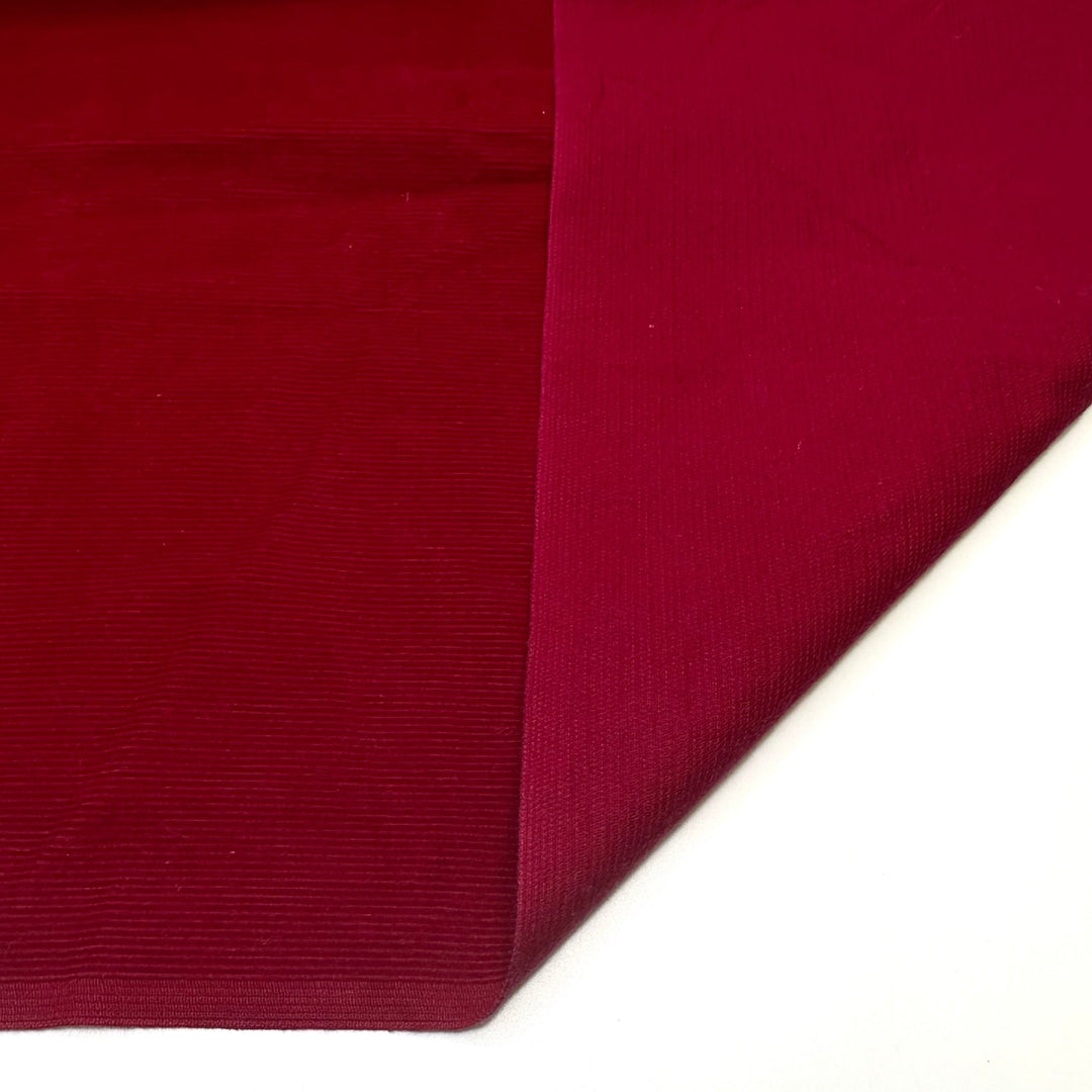 The Forbidden Apple - Corduroy Cotton Blend Woven - Red/Pink - 1.3M Bundle - True Deadstock fabric Fabric by private - Sustainable Textile | FABCYCLE