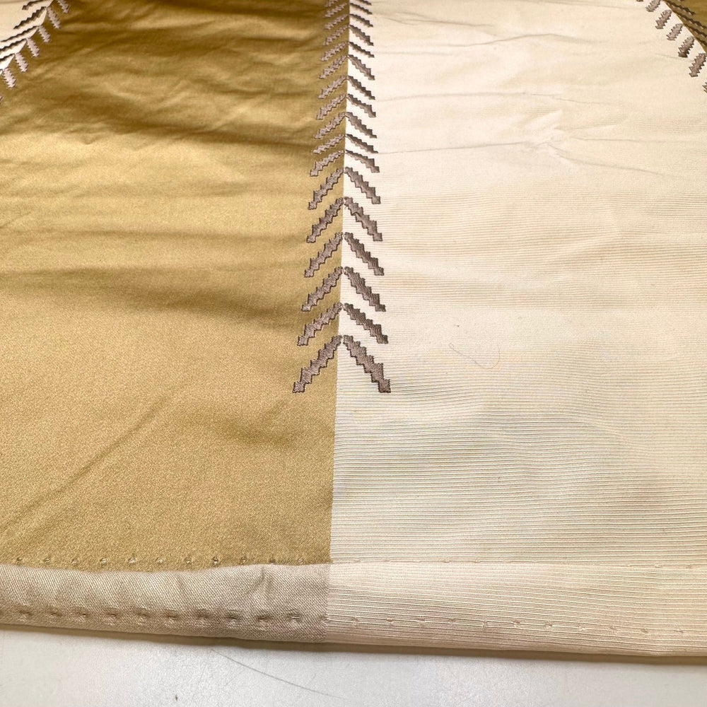 The Gilded Age - Taffeta Poly/Cotton Woven - Cream/Gold Stripes - 1.3M Bundle - True Deadstock fabric Fabric by private - Sustainable Textile | FABCYCLE