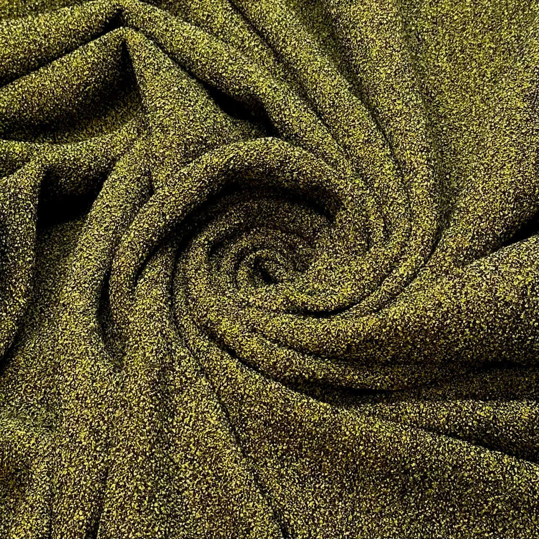 The Grass Is Greener Where I Am - Boucle Polyester Blend Knit - Green - Bundles - True Deadstock fabric Fabric by private - Sustainable Textile | FABCYCLE