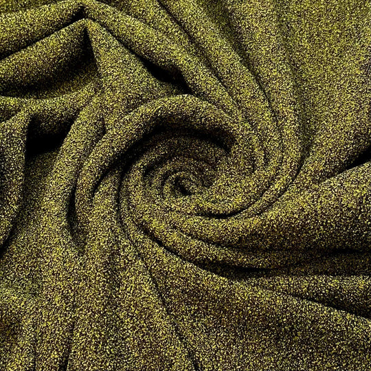 The Grass Is Greener Where I Am - Boucle Polyester Blend Knit - Green - Bundles - True Deadstock fabric Fabric by private - Sustainable Textile | FABCYCLE