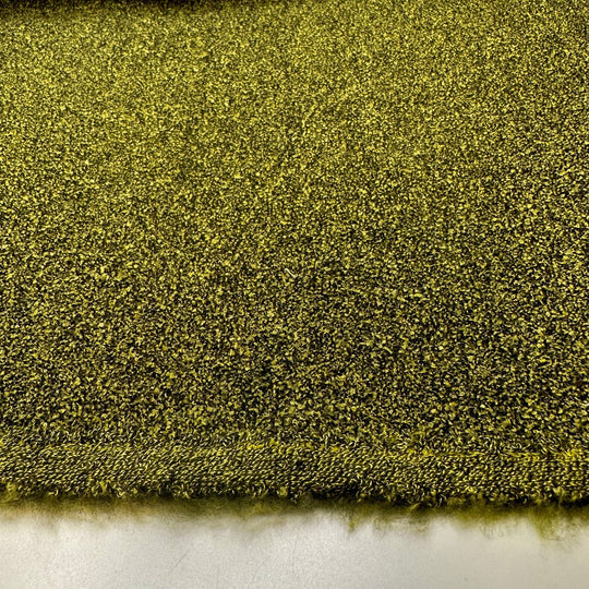 The Grass Is Greener Where I Am - Boucle Polyester Blend Knit - Green - Bundles - True Deadstock fabric Fabric by private - Sustainable Textile | FABCYCLE