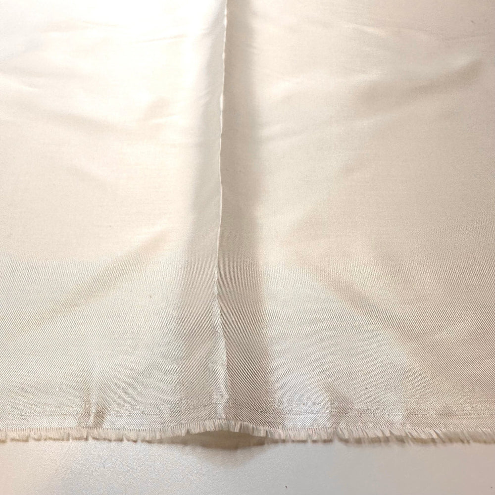 The Groundhog Saw Its Shadow - Polyester Blend Woven - Cream/White - Bundles - True Deadstock fabric Fabric by private - Sustainable Textile | FABCYCLE