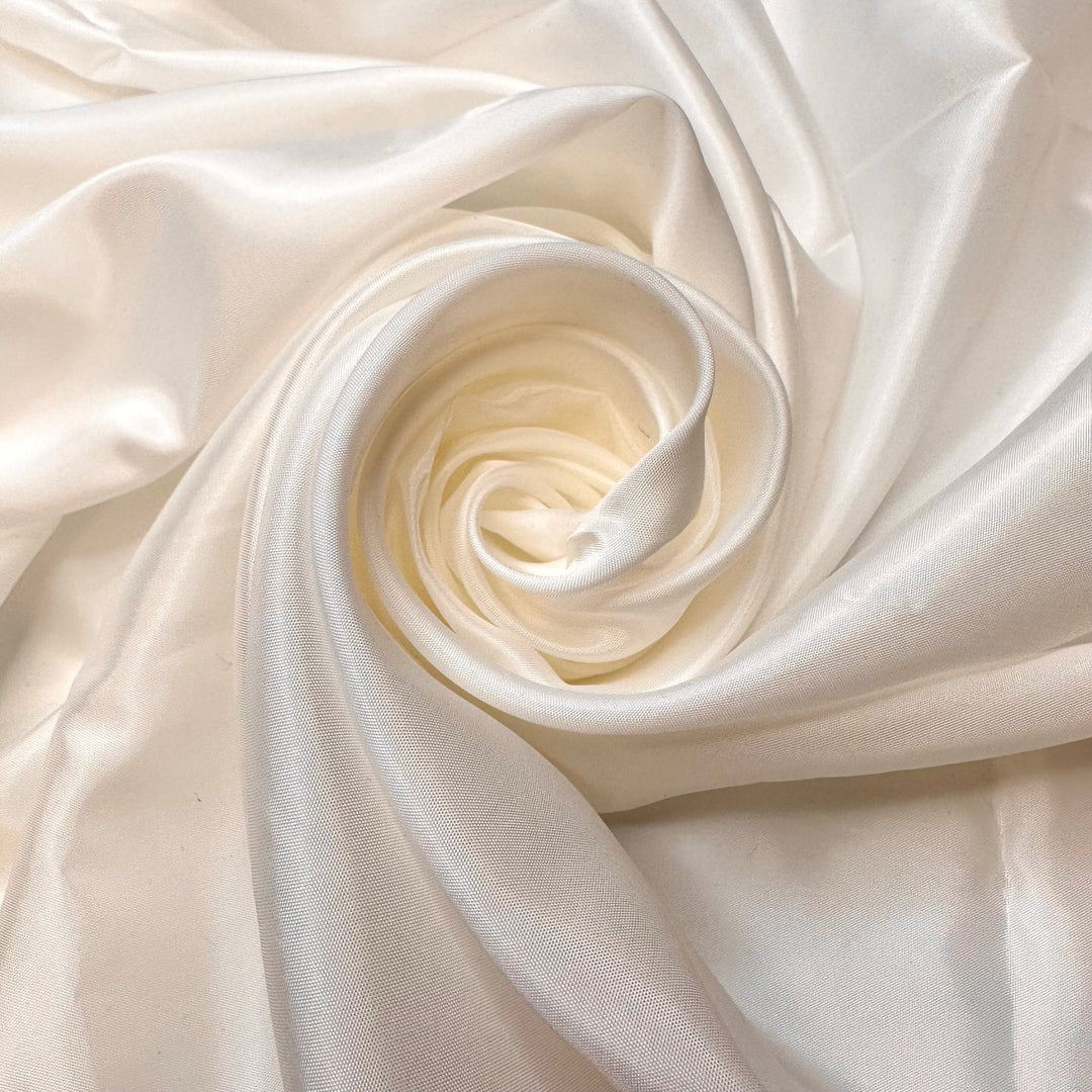 The Groundhog Saw Its Shadow - Polyester Blend Woven - Cream/White - Bundles - True Deadstock fabric Fabric by private - Sustainable Textile | FABCYCLE