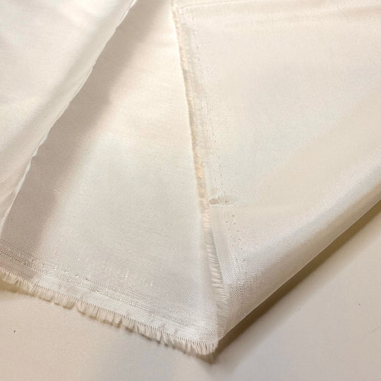 The Groundhog Saw Its Shadow - Polyester Blend Woven - Cream/White - Bundles - True Deadstock fabric Fabric by private - Sustainable Textile | FABCYCLE
