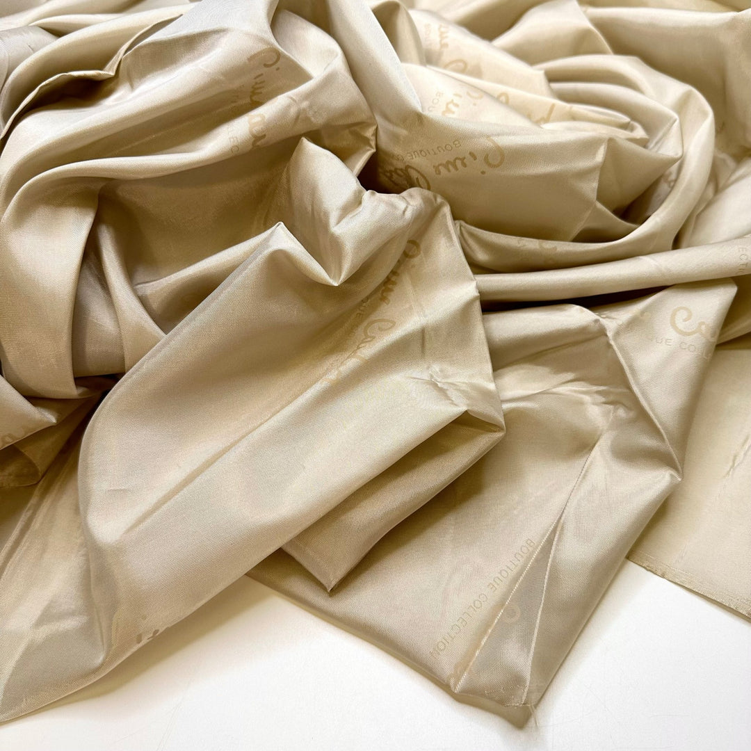 The Hangover - Polyester Blend Woven - Dark Cream - 1.2M Bundle - True Deadstock fabric Fabric by private - Sustainable Textile | FABCYCLE