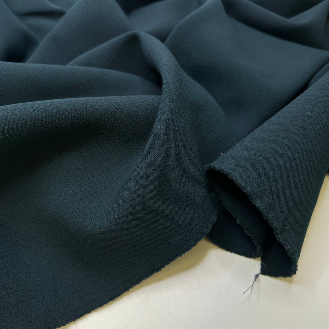 The Ick Factor - Polyester Blend Woven - Dark Teal - 2.5M Bundle - True Deadstock fabric Fabric by private - Sustainable Textile | FABCYCLE