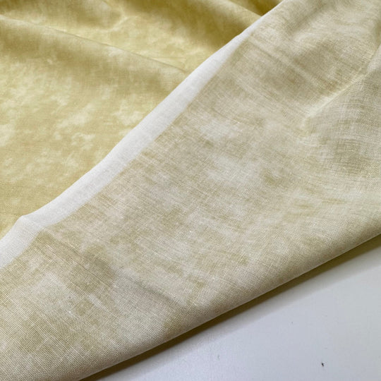 The Life Of A Backdrop - Cotton Woven - Light Yellow/Cream Sponge Paint - 4M Bundle - True Deadstock fabric Fabric by private - Sustainable Textile | FABCYCLE