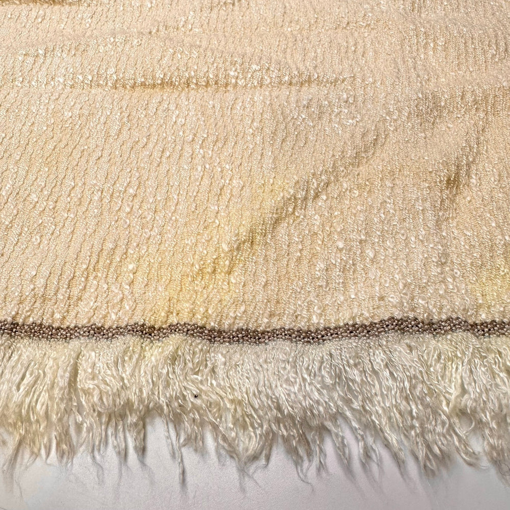 The Me Shaped Dip In The Couch Cushion - Fire Retardent Cotton/Acrylic Woven - Cream - 1.65M Bundle - True Deadstock fabric Fabric by private - Sustainable Textile | FABCYCLE