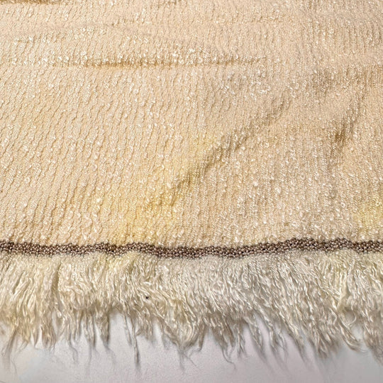 The Me Shaped Dip In The Couch Cushion - Fire Retardent Cotton/Acrylic Woven - Cream - 1.65M Bundle - True Deadstock fabric Fabric by private - Sustainable Textile | FABCYCLE