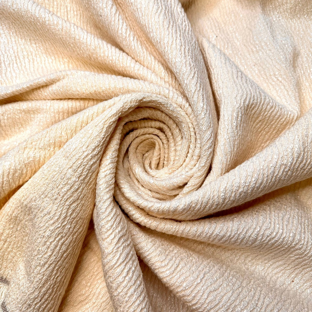 The Me Shaped Dip In The Couch Cushion - Fire Retardent Cotton/Acrylic Woven - Cream - 1.65M Bundle - True Deadstock fabric Fabric by private - Sustainable Textile | FABCYCLE