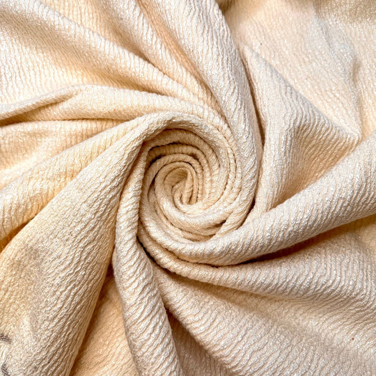 The Me Shaped Dip In The Couch Cushion - Fire Retardent Cotton/Acrylic Woven - Cream - 1.65M Bundle - True Deadstock fabric Fabric by private - Sustainable Textile | FABCYCLE