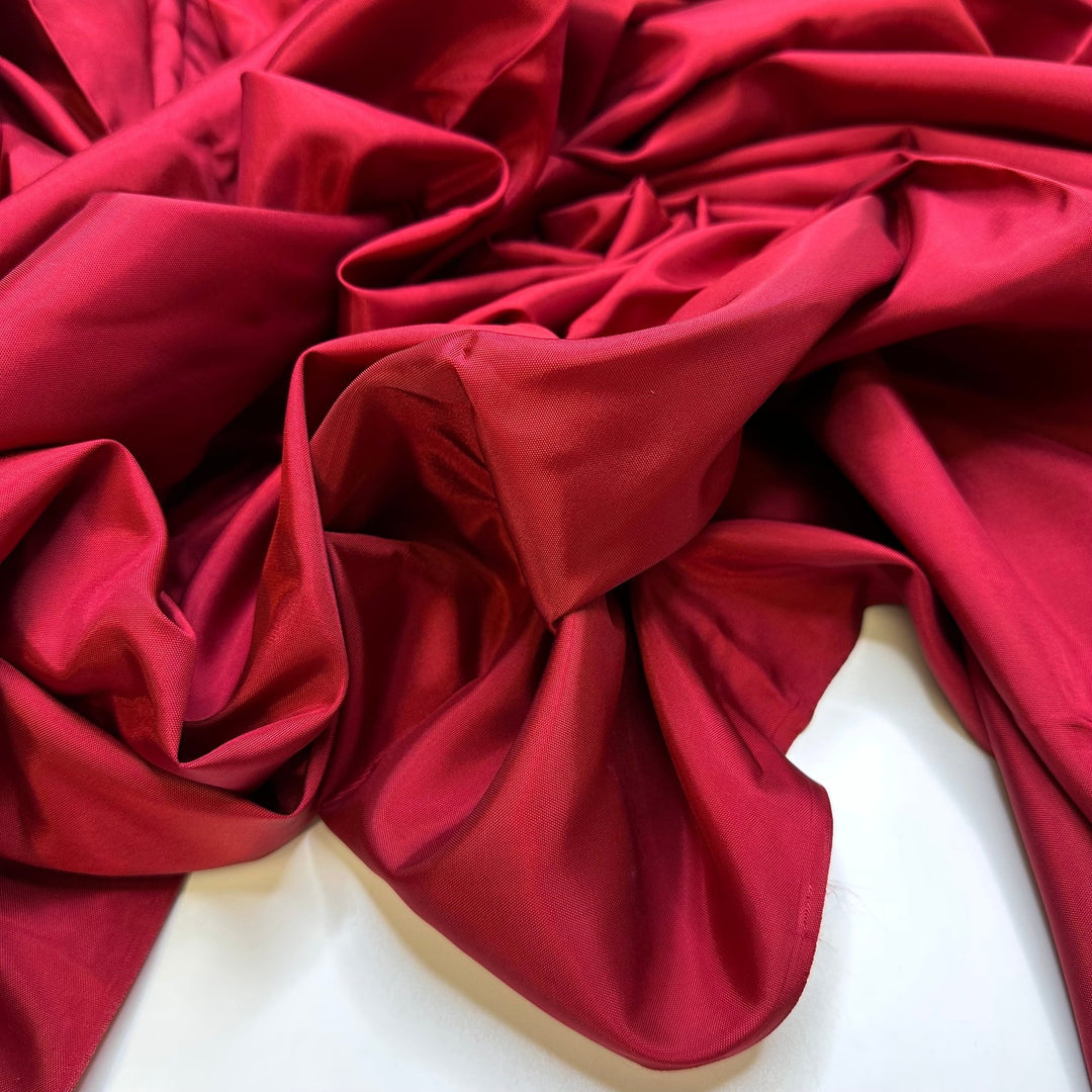 The Parent Trap - Polyester Blend Woven - Dark Red - 2M Bundle - True Deadstock fabric Fabric by private - Sustainable Textile | FABCYCLE