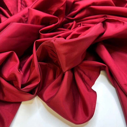 The Parent Trap - Polyester Blend Woven - Dark Red - 2M Bundle - True Deadstock fabric Fabric by private - Sustainable Textile | FABCYCLE