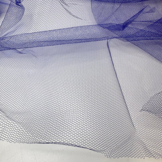 The Perfect Blue Dress - Tulle Polyester Blend Knit - Dark Blue - 1.9M Bundle - True Deadstock fabric Fabric by private - Sustainable Textile | FABCYCLE