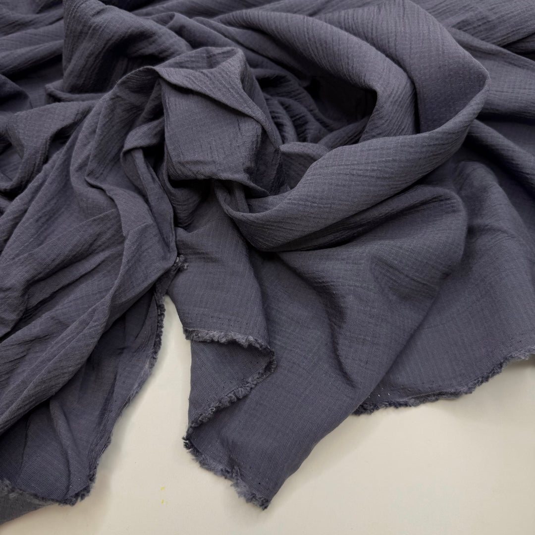 The Perfect Shady Spot - Embossed Linen/Poly Woven - Dark Grey - 3.3M Bundle - True Deadstock fabric Fabric by private - Sustainable Textile | FABCYCLE