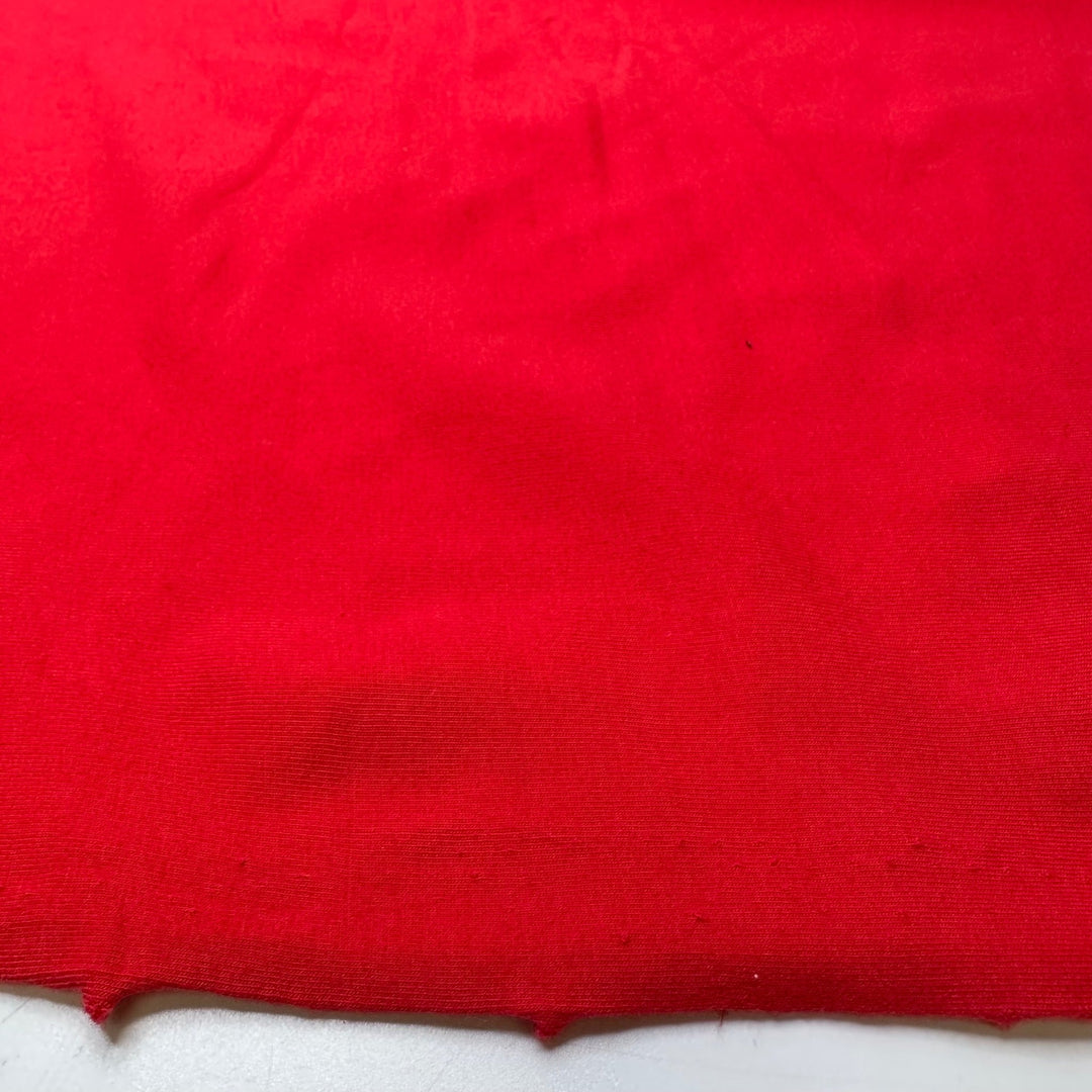 The Red Lamp Vibe - French Terry Cotton Blend Knit - Red - 1.8M Bundle - True Deadstock fabric Fabric by private - Sustainable Textile | FABCYCLE