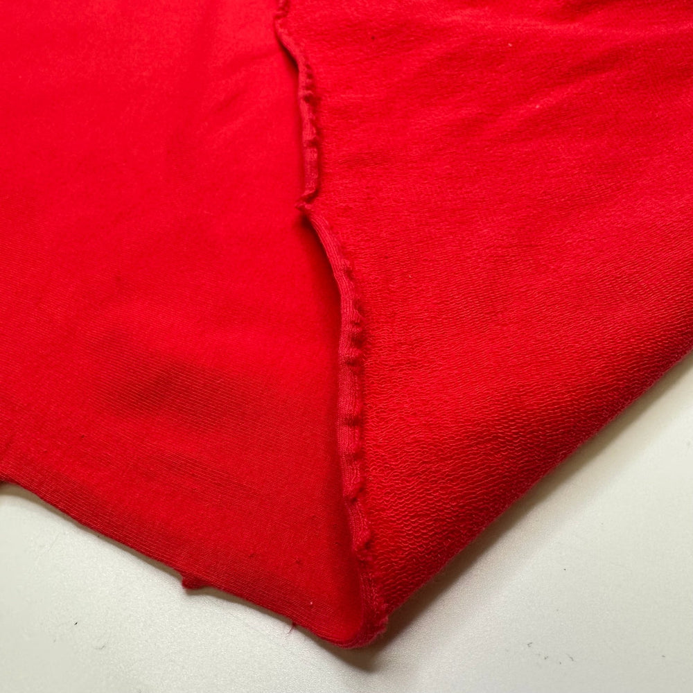 The Red Lamp Vibe - French Terry Cotton Blend Knit - Red - 1.8M Bundle - True Deadstock fabric Fabric by private - Sustainable Textile | FABCYCLE