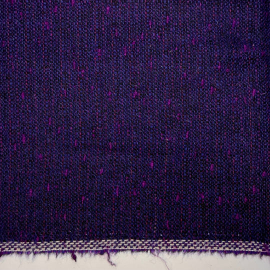 The Singing Pony Is A Little Hoarse - Tweed Wool Woven - Dark Purple - 1.55M Bundle - True Deadstock fabric Fabric by private - Sustainable Textile | FABCYCLE