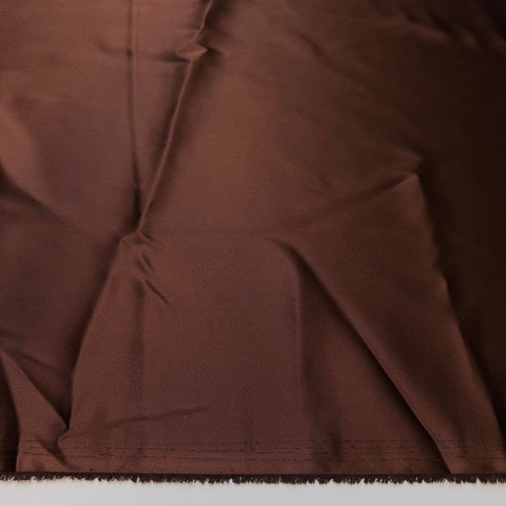 The Smell Of Brownies - Satin Polyester Blend Woven - Brown - Bundles - True Deadstock fabric Fabric by private - Sustainable Textile | FABCYCLE