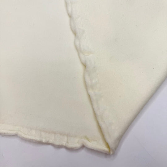 The Softest Camping Cot - Fleece Polyester Blend Knit - Light Cream - 2M Bundle - True Deadstock fabric Fabric by private - Sustainable Textile | FABCYCLE