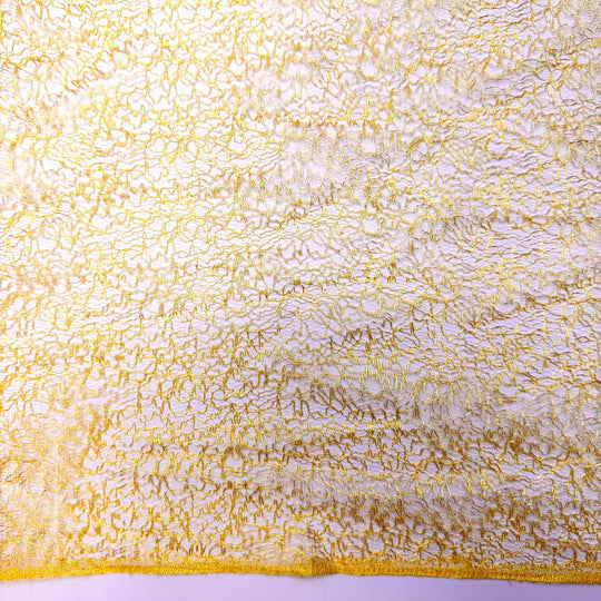 The Summer Of 1969 - Lace Polyester Blend Woven - Gold/Yellow - 2.9M Bundle - True Deadstock fabric Fabric by private - Sustainable Textile | FABCYCLE