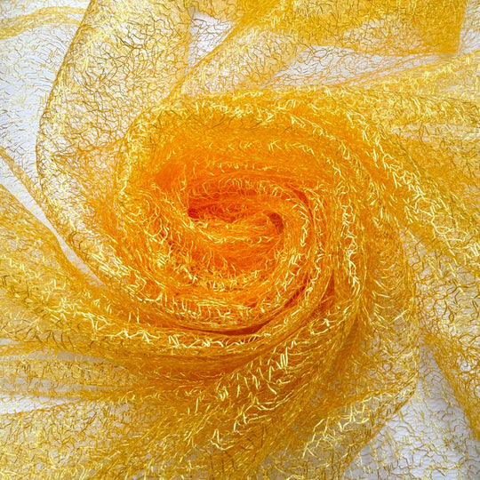 The Summer Of 1969 - Lace Polyester Blend Woven - Gold/Yellow - 2.9M Bundle - True Deadstock fabric Fabric by private - Sustainable Textile | FABCYCLE