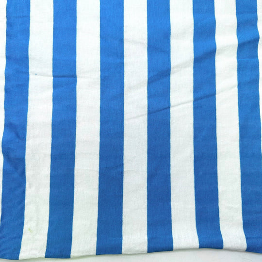 The Whip Swing - Rib Knit Cotton Knit - White/Blue Stripes - 1.05M Bundle - True Deadstock fabric Fabric by private - Sustainable Textile | FABCYCLE
