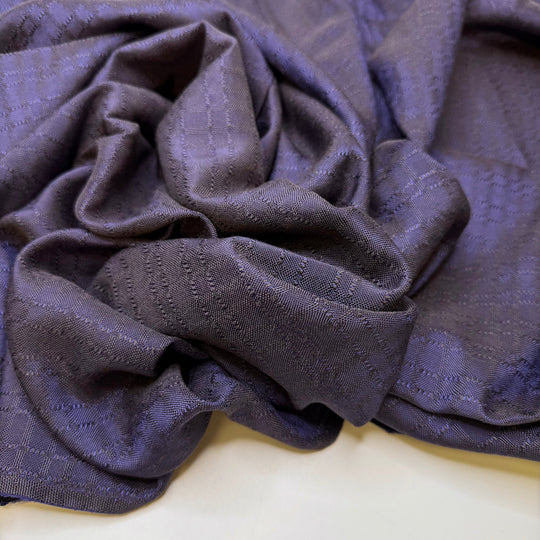 The Year 3000 - Polyester Blend Woven - Dark Purple Geometric - 1.5M Bundle - True Deadstock fabric Fabric by private - Sustainable Textile | FABCYCLE