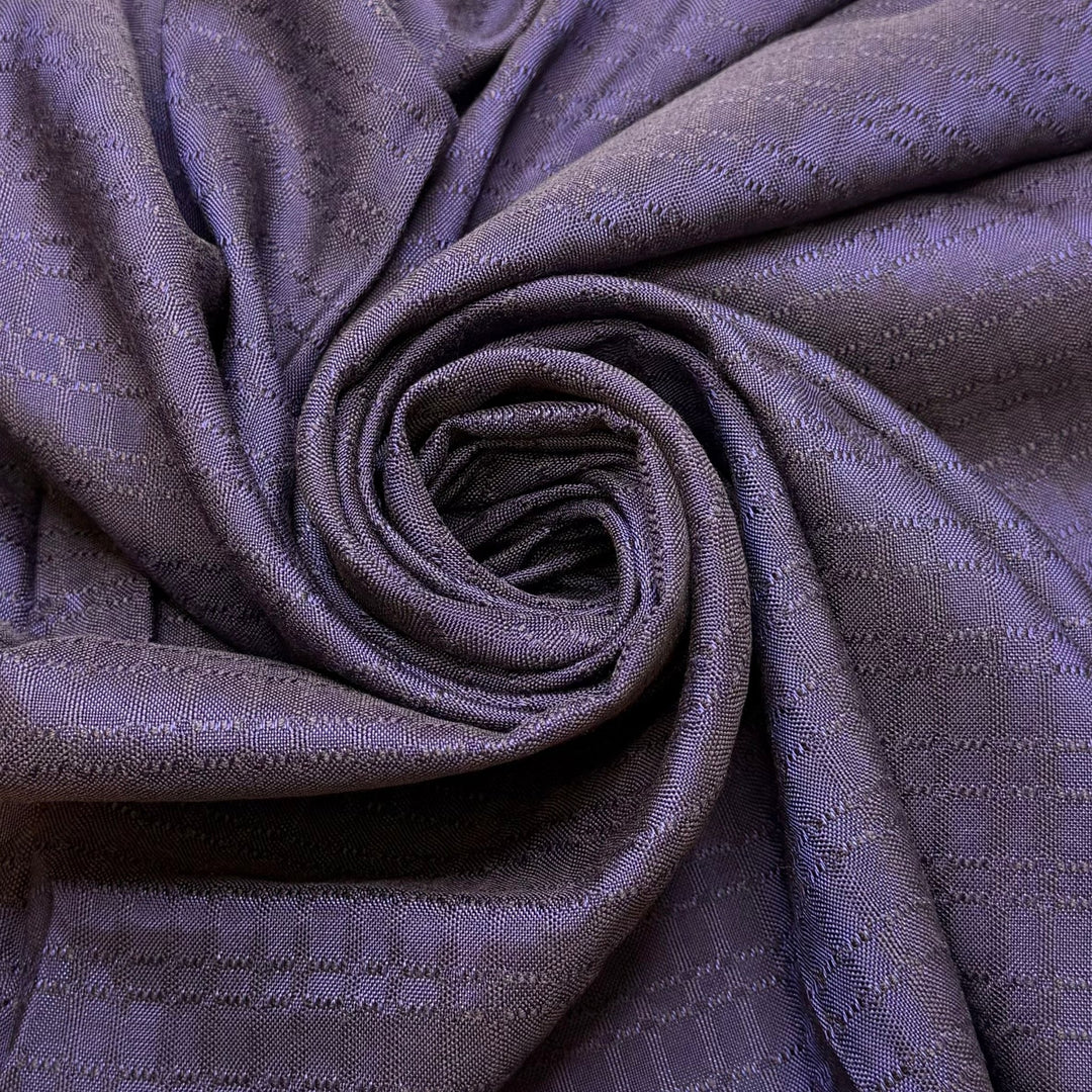 The Year 3000 - Polyester Blend Woven - Dark Purple Geometric - 1.5M Bundle - True Deadstock fabric Fabric by private - Sustainable Textile | FABCYCLE