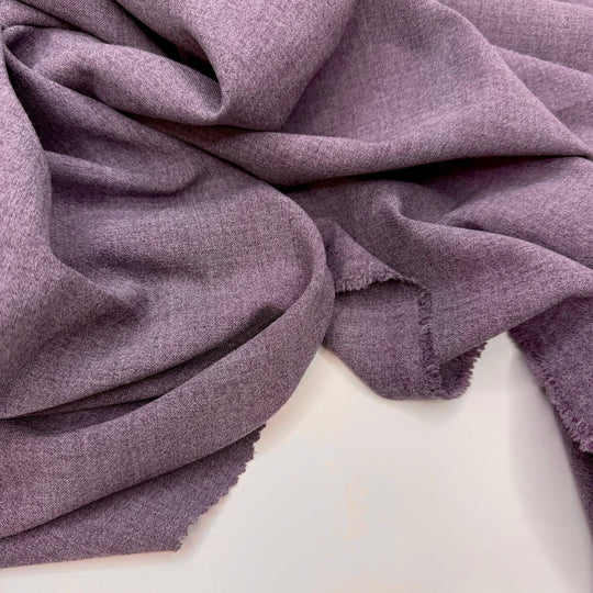 The Zoo Was Otter Chaos - Wool Blend Woven - Dark Grey/Purple - 0.95M Bundle - True Deadstock fabric Fabric by private - Sustainable Textile | FABCYCLE