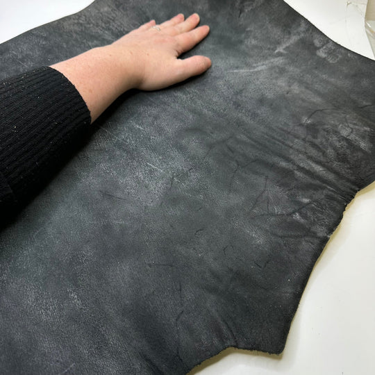 These Boots - Thick Shoe Leather Leather Woven - Black - Bundles - True Deadstock fabric Fabric by private - Sustainable Textile | FABCYCLE