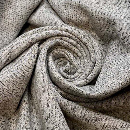 Thimble - Jersey Fleece Cotton/Poly Knit - White/Grey - 1.45M Bundle - True Deadstock fabric Fabric by private - Sustainable Textile | FABCYCLE