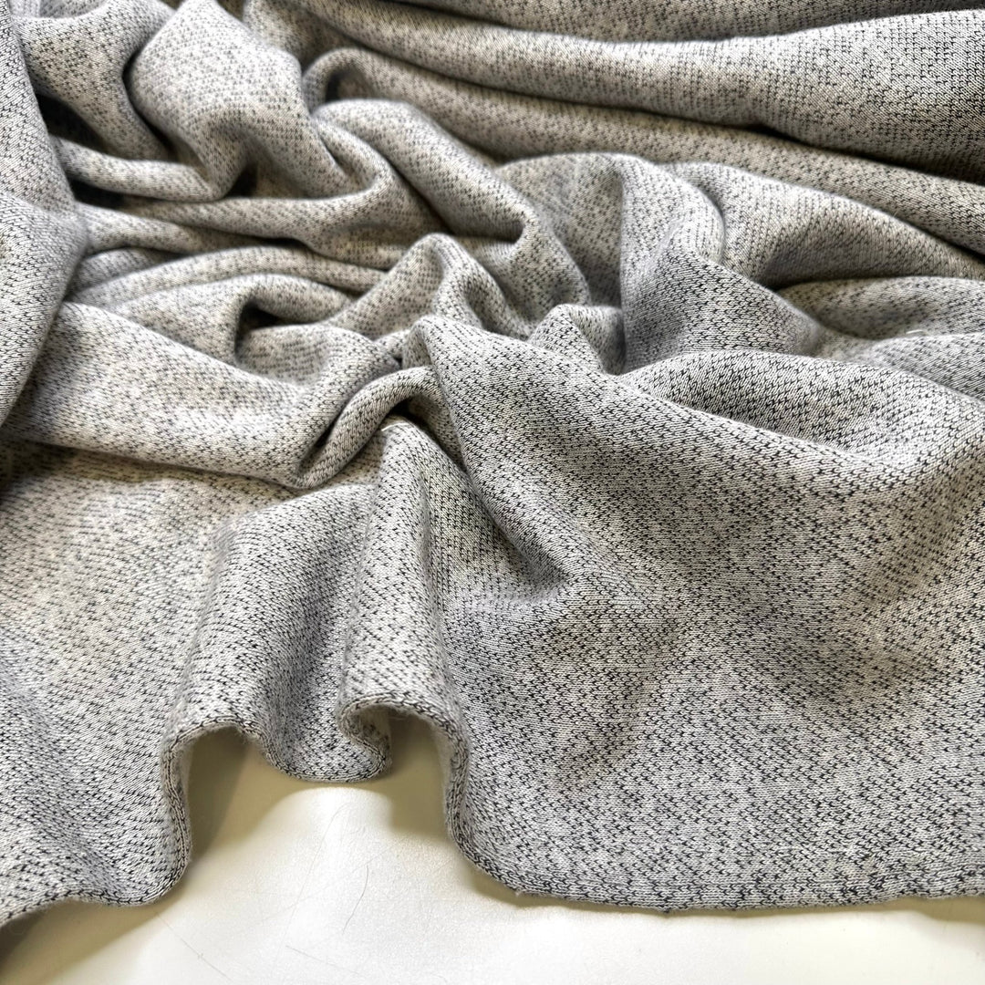 Thimble - Jersey Fleece Cotton/Poly Knit - White/Grey - 1.45M Bundle - True Deadstock fabric Fabric by private - Sustainable Textile | FABCYCLE