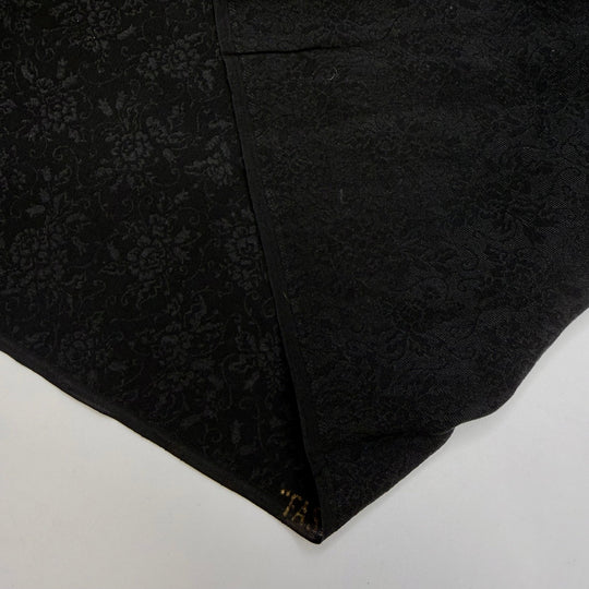 This Pumpkin Is Gourdgeous - Jacquard Silk Woven - Black Floral - 1.75M Bundle - True Deadstock fabric Fabric by private - Sustainable Textile | FABCYCLE