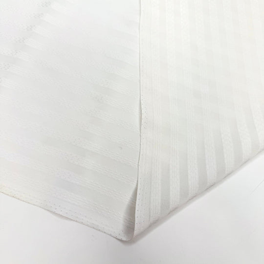 This Sushi Seems Fishy - Polyester Blend Woven - White Stripes - 1.8M Bundle - True Deadstock fabric Fabric by private - Sustainable Textile | FABCYCLE